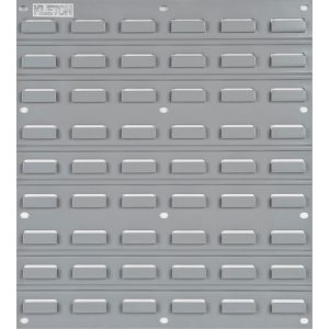 Metal Louvered Panel Bin Support Rack, 16 Bins, 18" W x 1/8" D x 19" H