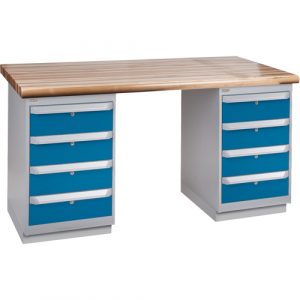 Pre-Designed Workbench, Dual Drawers, 2500 lbs. Cap., 72" W x 36" D, 34" H