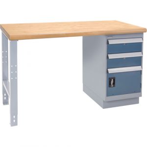 Industrial Duty Workbench, Door w/ Drawer Combination, 1000 lbs. Cap., 36" W x 72" D, 34" H