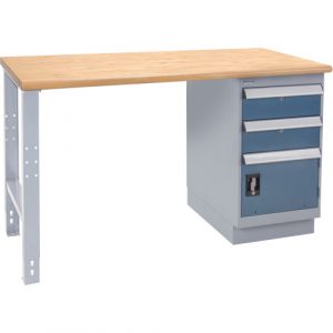 Industrial-Duty Workbench, Door w/ Drawer Combination, 1000 lbs Cap., 72" W x 36" D, 34" H