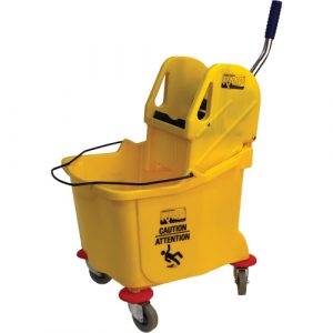 Mop Bucket and Wringer, Down Press, 9.5 US Gal.(38 Quart), Yellow