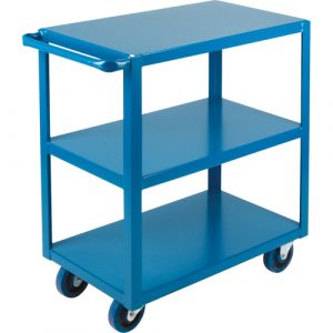 Heavy-Duty Shelf Carts, 3 Tiers, 18" W x 36" H x 33" D, 1200 lbs. Capacity