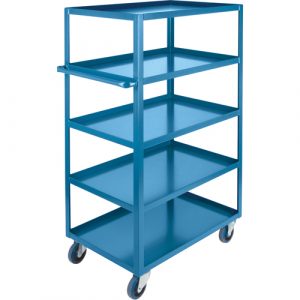Heavy-Duty Shelf Carts, 5 Tiers, 24" W x 61" H x 39" D, 1200 lbs. Capacity
