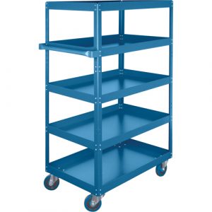 Shelf Carts , 5 Tiers, 24" W x 61" H x 36" D, 900 lbs. Capacity