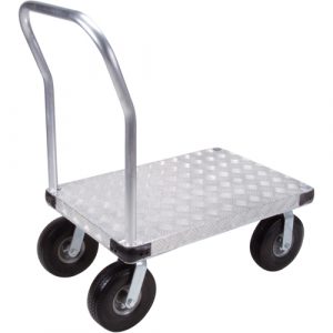 Aluminum Platform Truck, 24" W x 48" L, 1200 lbs. Cap., Flat Free Wheels