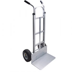 Knocked Down Hand Truck, Dual Handle, Aluminum, 52" Height, 500 lbs. Capacity