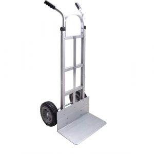 Knocked Down Hand Truck, Dual Handle, Aluminum, 52" Height, 500 lbs. Capacity