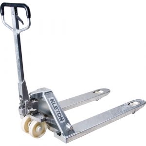 Hydraulic Pallet Trucks, Galvanized, 42" L x 27" W, 5500 lbs. Capacity