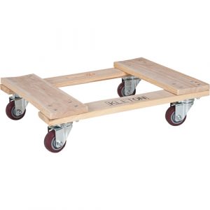 Hardwood Dolly, Polyurethane Wheels, 1600 lbs. Capacity, 18" W x 30" D x 7" H
