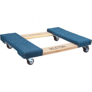 Carpeted Ends Hardwood Dolly, Wood Frame, 18" W x 30" L, 1600 lbs. Capacity
