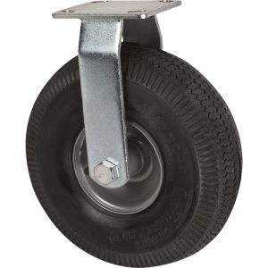 Heavy-Duty Platform Truck - Replacement Casters, Rigid, 10" (254 mm), Pneumatic, 400 lbs. (181 kg.)