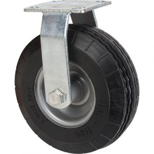 Flat-Free Casters, Rigid, 8" (203.2 mm), Flat-Free, 275 lbs. (125 kg.)