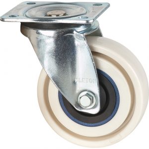 Sandwich Casters, Swivel, 4" (101.6 mm), Nylon, 440 lbs. (199.58 kg.)