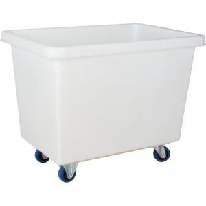 Tapered Wall Box Truck, White Polyethylene, 39" L x 27" W x 31" H, 12 cu. ft. Volume, 600 lbs. Capacity
