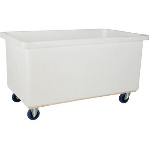 Straight Wall Box Truck, White Polyethylene, 51" L x 33" W x 39" H, 25 cu. Ft. Volume, 600 lbs. Capacity