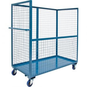 Wire Mesh Stock Truck, Steel, 30" x 55" x 72", 2400 lbs. Capacity