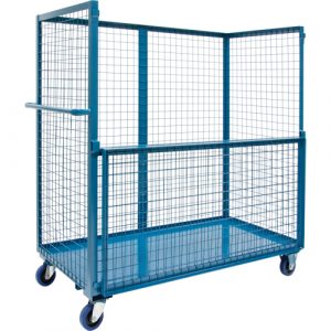 Wire Mesh Stock Truck, Steel, 30" x 55" x 72", 2400 lbs. Capacity