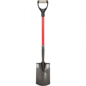 Heavy-Duty Shovels, Fibreglass, Carbon Steel Blade, D-Grip Handle, 30-1/2" Long