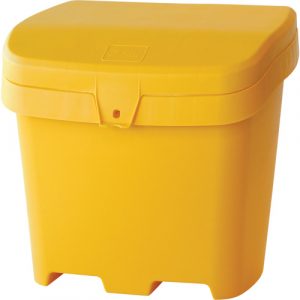 Salt & Sand Container, With Hasp, 21" x 27" x 26", 4.24 cu. ft., Yellow