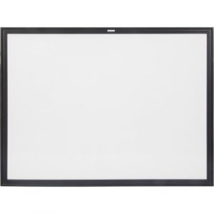Black MDF Frame Whiteboard, Dry-Erase/Magnetic, 48" W x 36" H