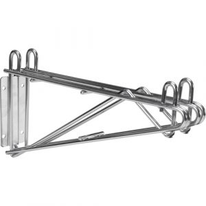 Direct Wall Mount for Chromate Wire Shelving, Double Bracket, 200 lbs. Capacity, 14" D