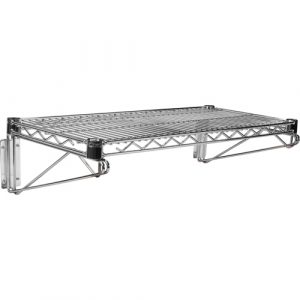 Wall Mount Wire Shelving Kit, Single Bracket, 200 lbs. Capacity, 14" D