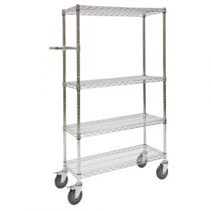 Push Cart, Chrome Plated, 60" x 60" x 14", 800 lbs. Capacity