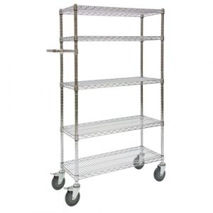 Push Cart, Chrome Plated, 60" x 60" x 14", 800 lbs. Capacity
