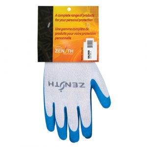 Natural Rubber Seamless Knit Coated Gloves, 8, Rubber Latex Coating, 10 Gauge, Polyester/Cotton Shell