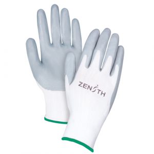 Lightweight Breathable Coated Gloves, 8/Medium, Foam Nitrile Coating, 13 Gauge, Polyester Shell