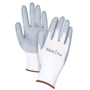 Lightweight Breathable Coated Gloves, 9/Large, Foam Nitrile Coating, 13 Gauge, Polyester Shell