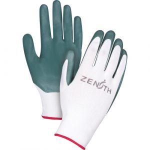Premium Comfort Coated Gloves, 8/Medium, Nitrile Coating, 13 Gauge, Polyester Shell