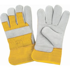Premium Winter-Lined Fitters Gloves, X-Large, Split Cowhide Palm, Foam Fleece Inner Lining