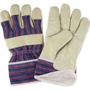 Comfort Winter-Lined Work Gloves, Large, Grain Pigskin Palm, Cotton Fleece Inner Lining