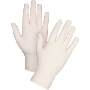 Premium Sensitive Skin Examination Gloves, X-Large, Latex, 4-mil, Powdered, Natural