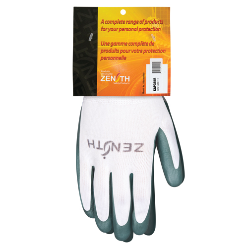 Lightweight Coated Gloves, 2X-Large, Nitrile Coating, 13 Gauge, Polyester Shell