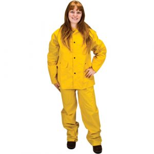 RZ100 Rain Suit, Polyester/PVC, 4X-Large, Yellow