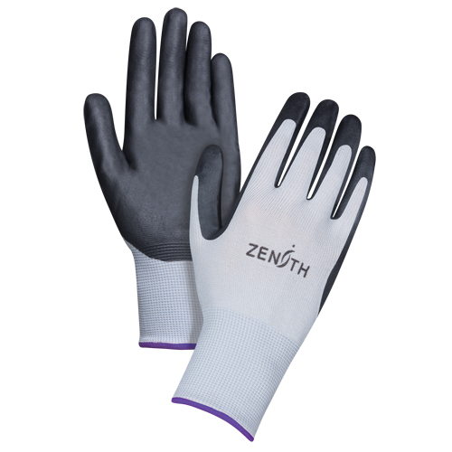Lightweight Breathable Coated Gloves, 6/X-Small, Foam Nitrile Coating, 13 Gauge, Polyester Shell