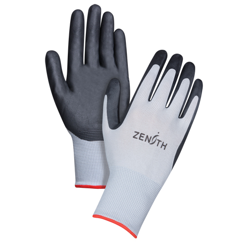 Lightweight Breathable Coated Gloves, 7/Small, Foam Nitrile Coating, 13 Gauge, Polyester Shell