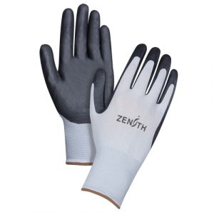 Lightweight Breathable Coated Gloves, 9/Large, Foam Nitrile Coating, 13 Gauge, Polyester Shell