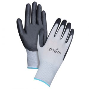 Lightweight Breathable Coated Gloves, 10/X-Large, Foam Nitrile Coating, 13 Gauge, Polyester Shell