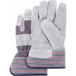 Split Back Premium Quality Fitters Gloves, Medium, Split Cowhide Palm, Cotton Inner Lining