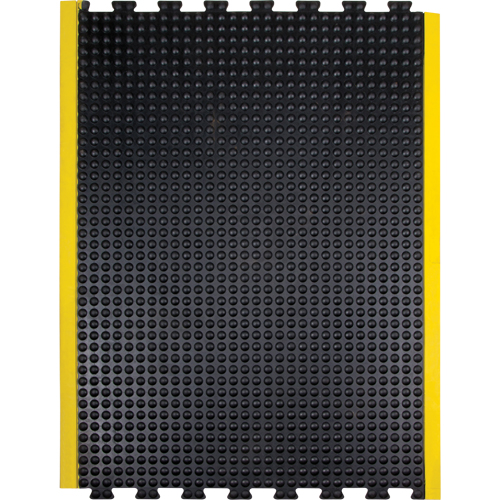 Anti-Fatigue Dome Matting, Bubbled, 3' x 4' x 1/2", Black, Rubber - Image 2