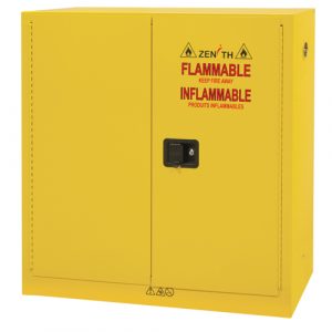 Flammable Storage Cabinet, 24 gal., 2 Door, 43" W x 44" H x 12" D