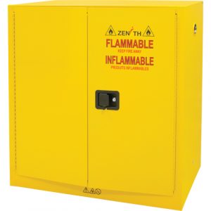 Flammable Storage Cabinet, 30 gal., 2 Door, 43" W x 44" H x 18" D