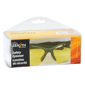 Z2000 Series Safety Glasses, Amber Lens, Anti-Scratch, CSA Z94.3