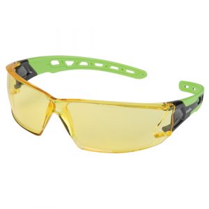 Z2500 Series Safety Glasses, Amber Lens, Anti-Scratch, ANSI Z87+/CSA Z94.3