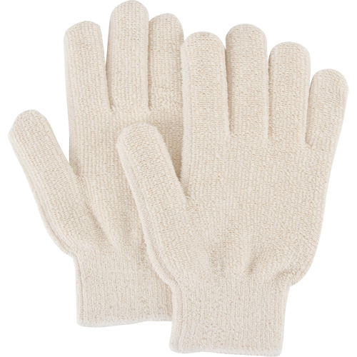 Heat-Resistant Gloves, Terry Cloth, Large, Protects Up To 212° F (100° C)
