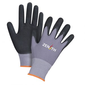 ZX-1 Premium Touchscreen Compatible Gloves, 7/Small, Nitrile/Foam Nitrile Coating, 15 Gauge, Nylon Shell