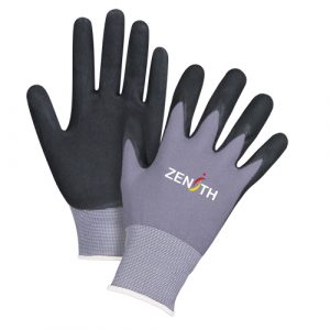 ZX-1 Premium Touchscreen Compatible Gloves, 8/Medium, Nitrile/Foam Nitrile Coating, 15 Gauge, Nylon Shell